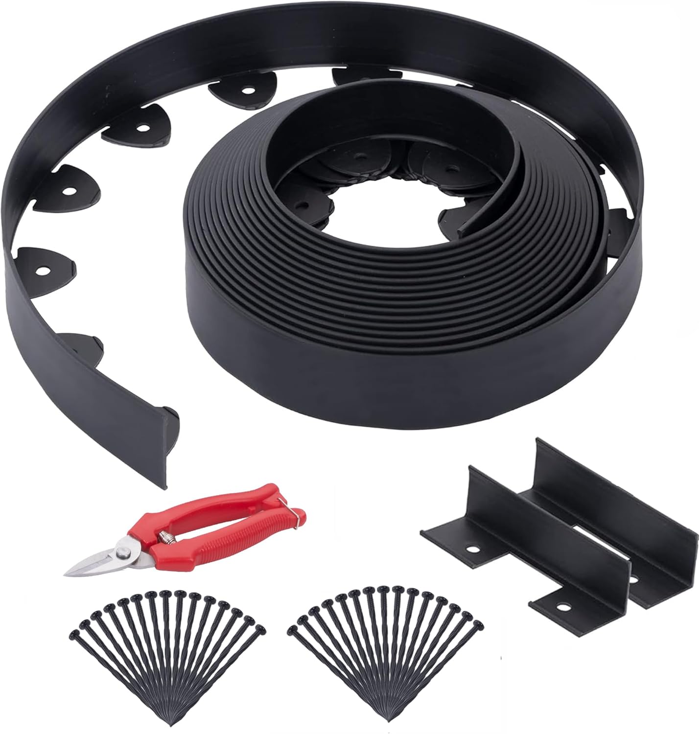 Landscape Edging Border Kit 33FT 4In Tall, No Dig Garden Edging Lawn Border with...