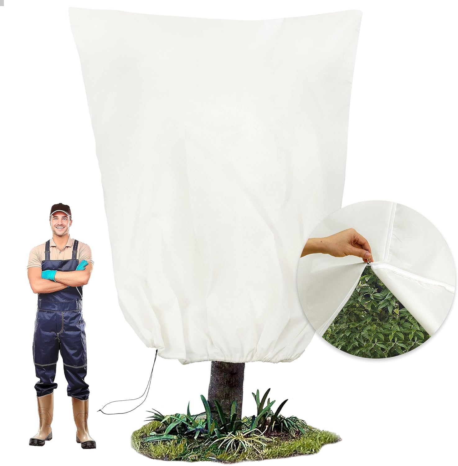 80”(W)x95”(H) Plant Covers Freeze Protection, 2.8oz/yd²Heavy-Duty Tree Covers, 1...