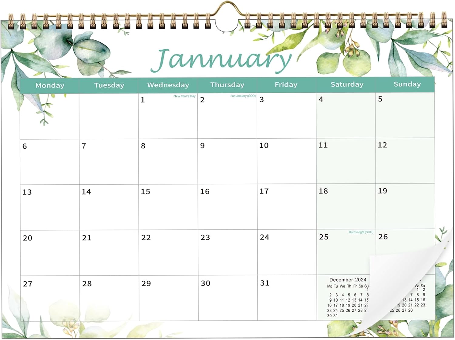 Wall Calendar 2025 UK - 2025 Calendar Month to View A4 Landscape(30 x 21 cm) fro...