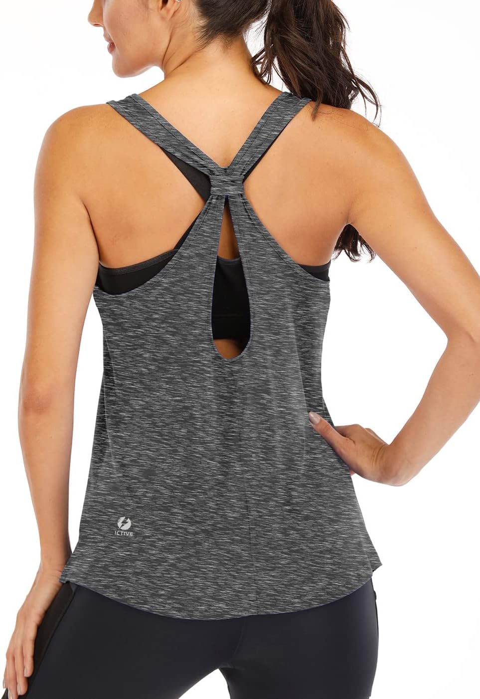 ICTIVE Workout Tank Tops for Women Yoga Tops for Women Loose fit Backless Muscle...