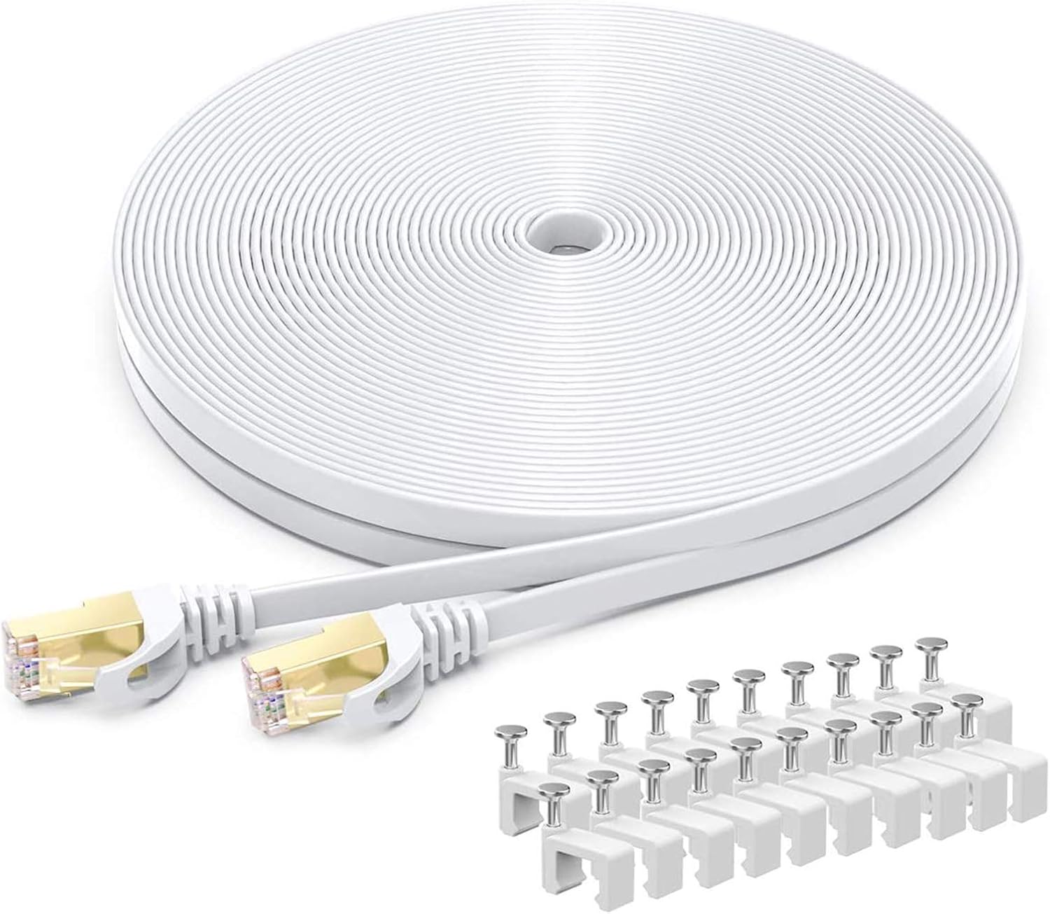 BUSOHE Cat 8 Ethernet Cable 10m, High Speed Flat G...