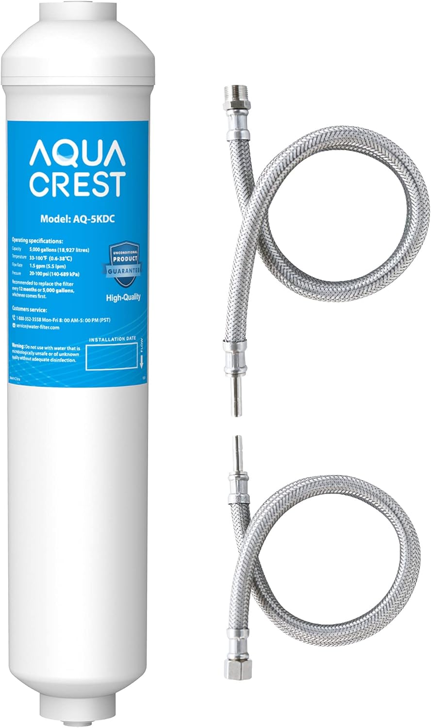 AQUA CREST 5KDC Under Sink Water Filtration System, Direct Connect Under Sink Wa...