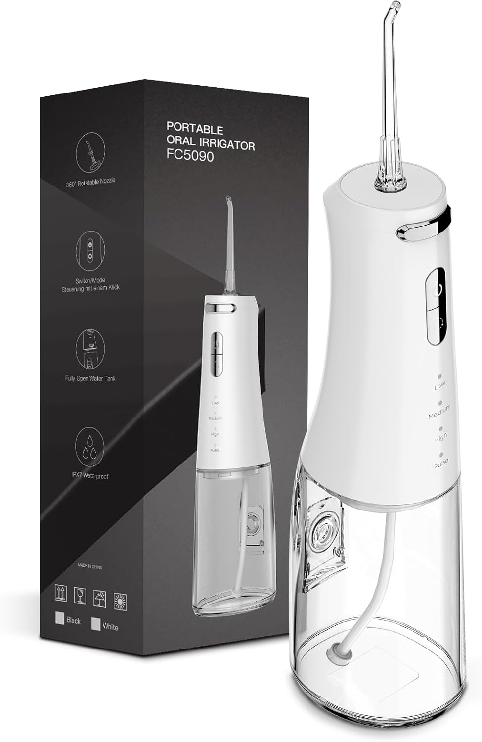 Water Flosser for Teeth Cordless - 4 Modes Oral Ir...