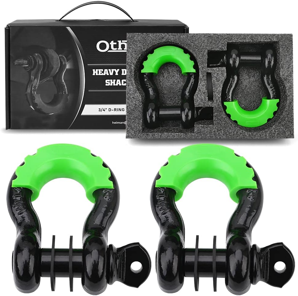 Otherya Shackles 3/4'' D Ring Shackle 41,887Ib Capacity with 7/8'' Screw Pin and...