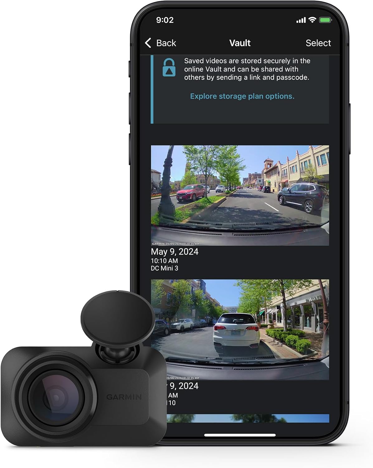Garmin Dash Cam™ Mini 3, Ultracompact 1080p HD Dash Cam with a 140-degree Field...