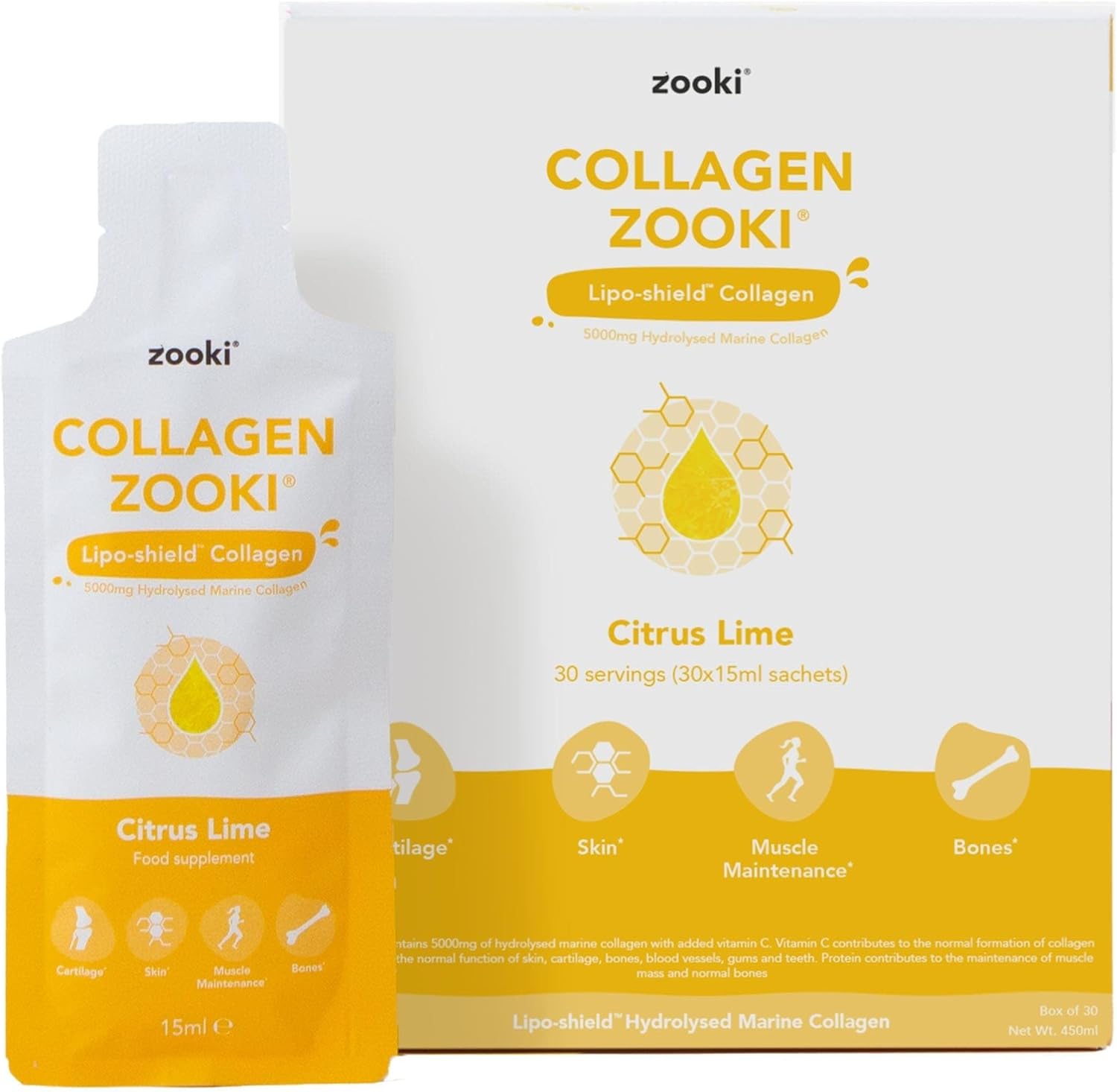 Zooki Marine Collagen Liquid Sachets 5,000mg – Great Taste, Sugar Free – High St...