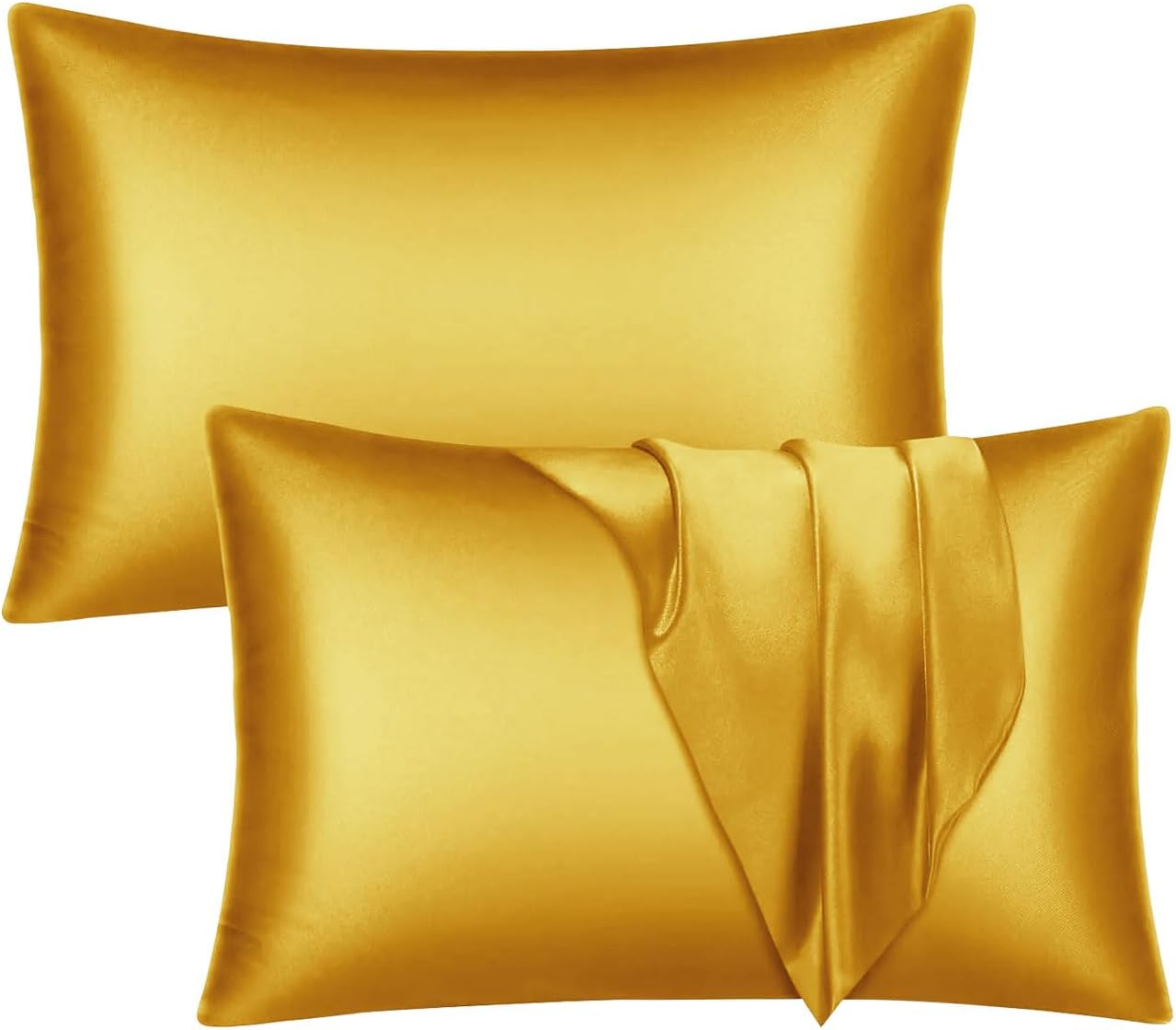 Imperial Rooms Satin Pillowcase 2 Pack – Satin Silk Pillowcases for Hair and Ski...