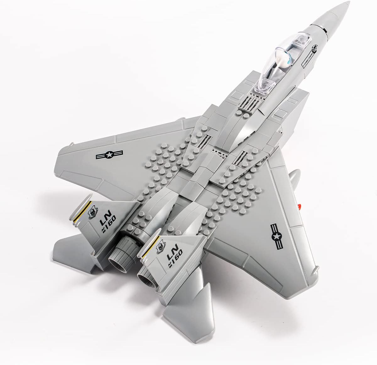 dOvOb Military F-15 Eagle Fighter Jet Building Blocks Set, Army Plane Toys as Gi...