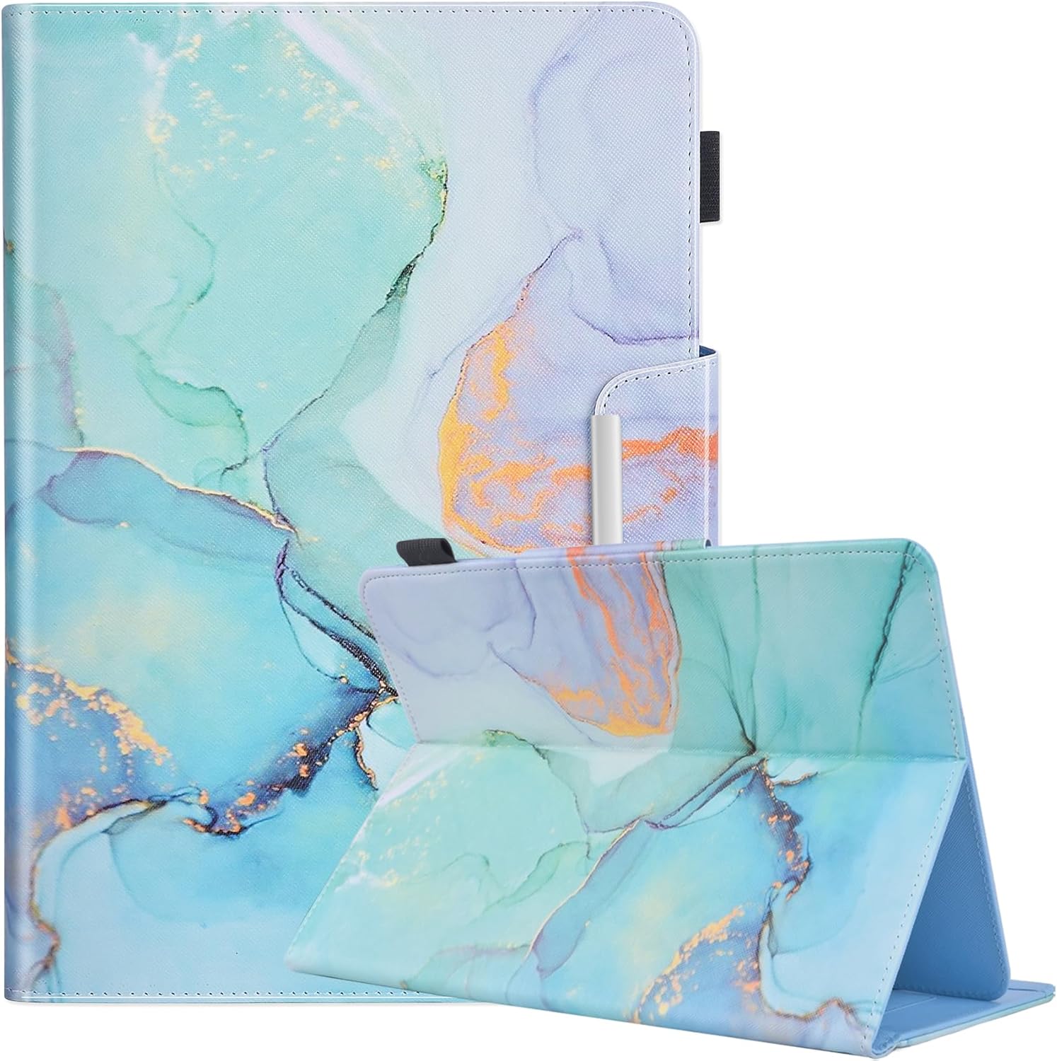 9.5-10.5 inch Tablet Case, Universal Protective Cover Stand Folio Case for 9 10...