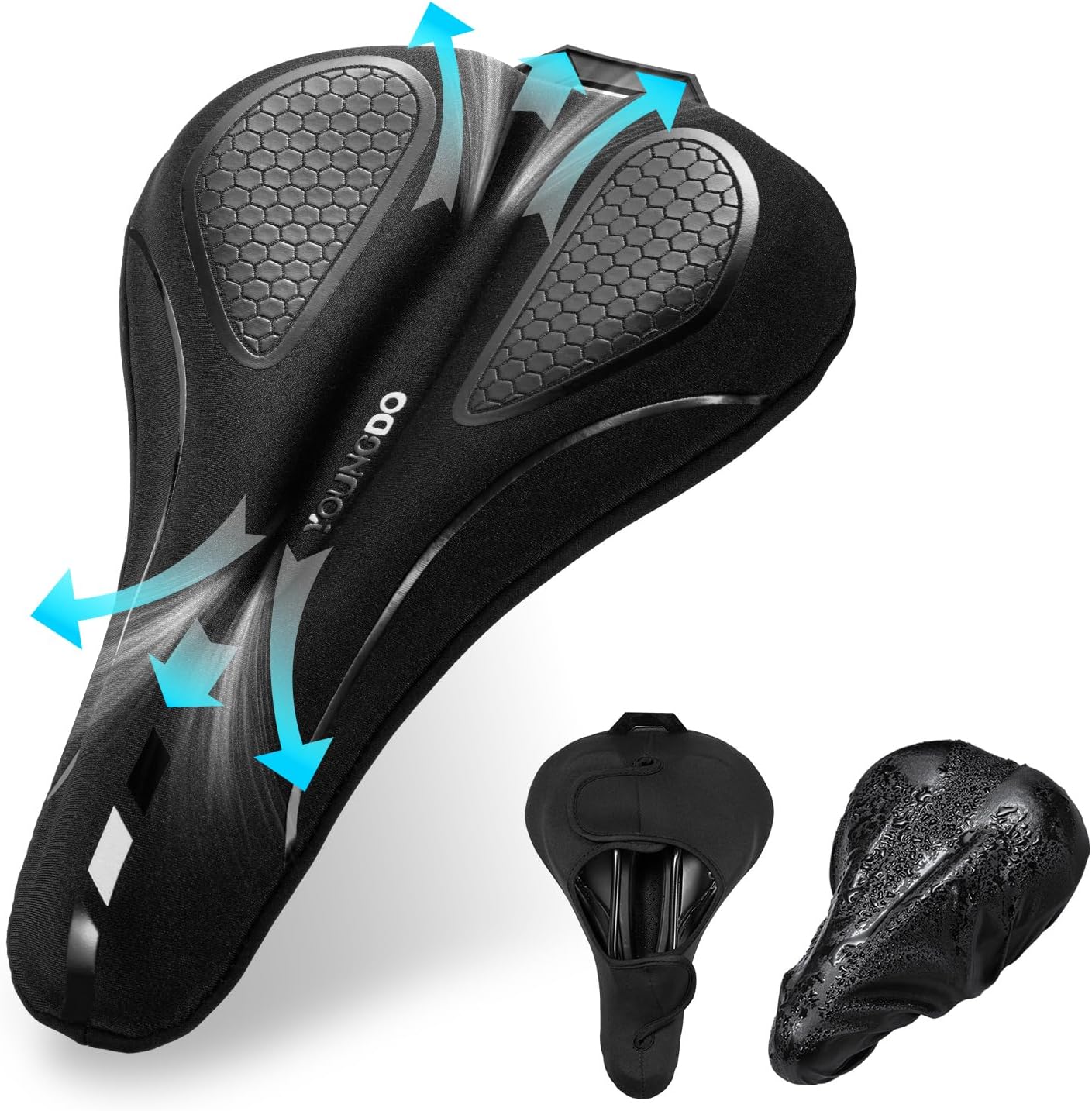 YOUNGDO Bike Seat Cover, Gel Bicycle Seat Cover, Soft and Comfortable Bike Seat...