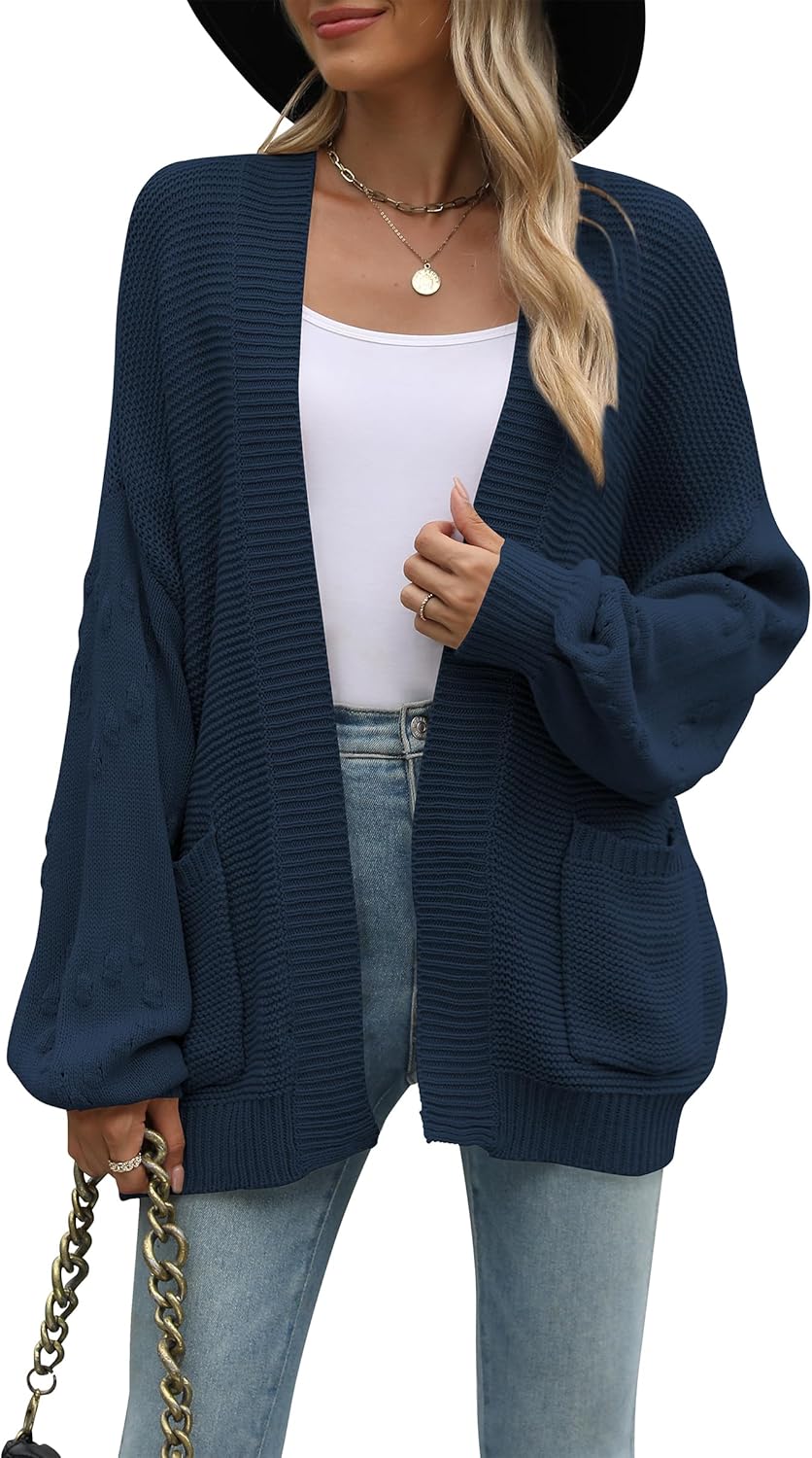 Cakulo Womens 2024 Oversized Chunky Cardigan Sweaters Fall Fashion Open Front Kn...