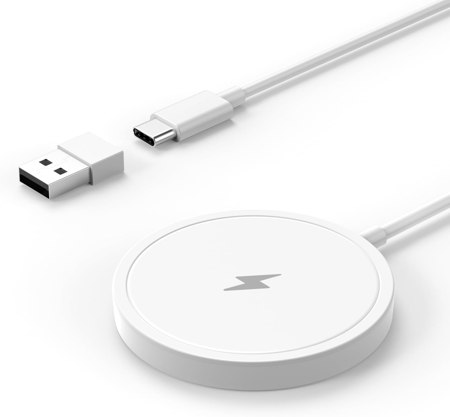 Wireless Charger, 15W Max Fast Magnetic Wireless Charging Pad Compatible with iP...