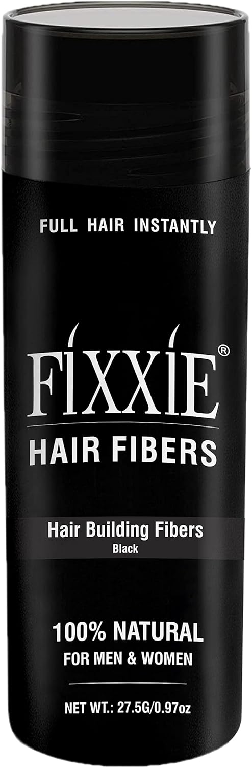 FIXXIE Hair Fibres BLACK for Thinning Hair 27.5g B...