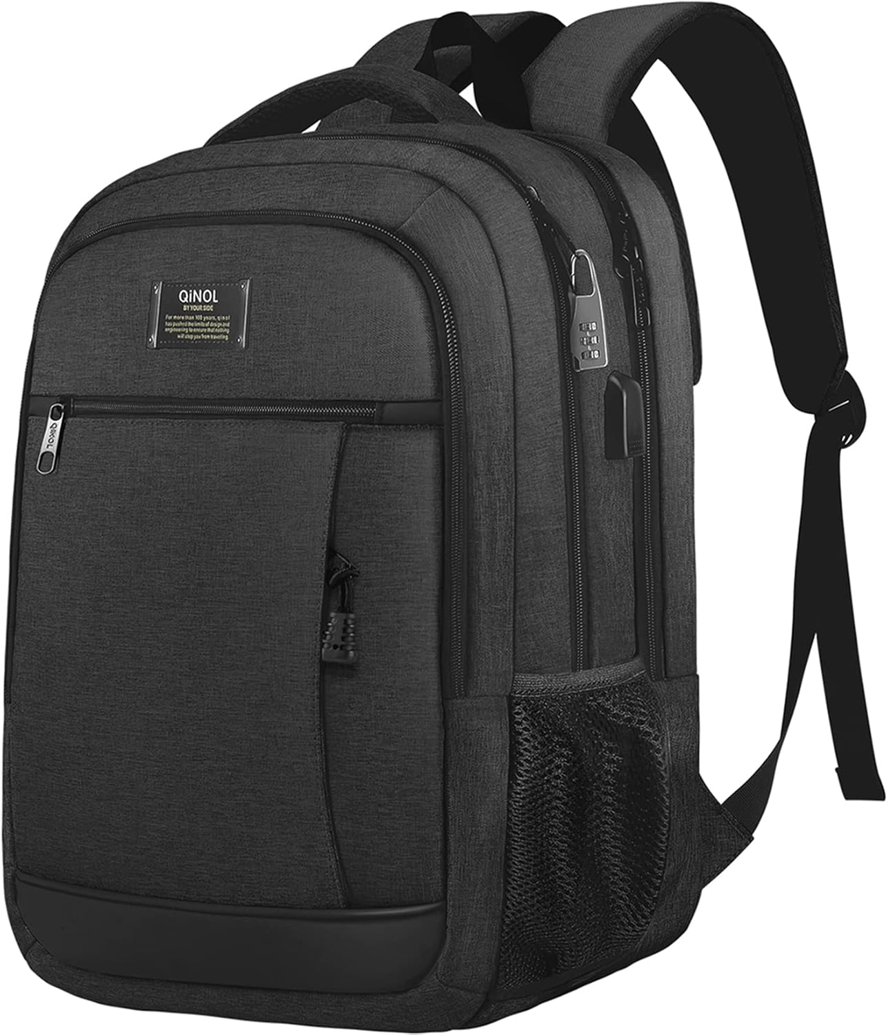 Laptop Backpack with USB Charging Port, Water Resistant 15.6 Inch Computer Bag (...
