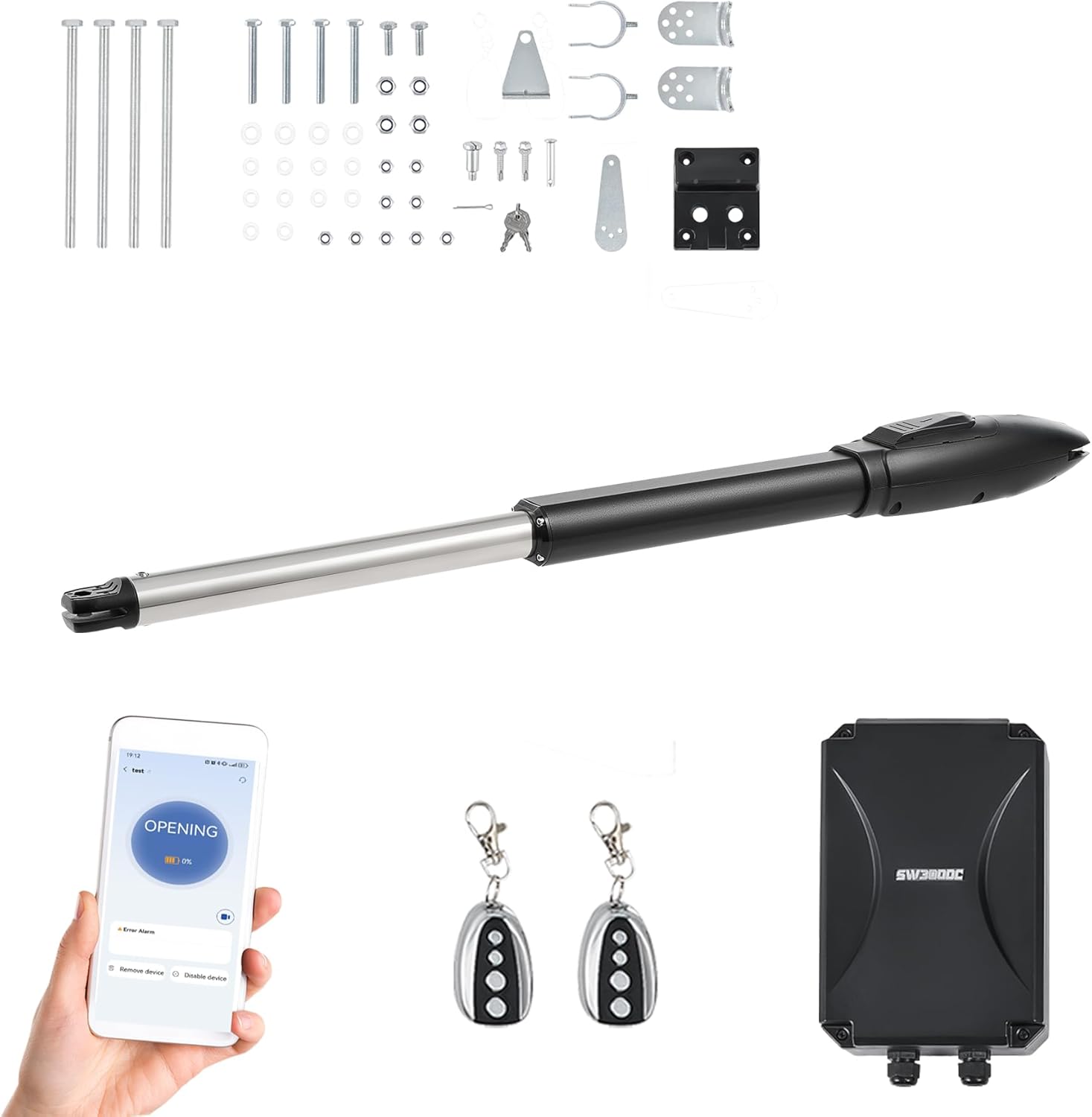 CO-Z Automatic Gate Opener Kit, Single Swing Gate Opener for Doors up to 660lb 5...