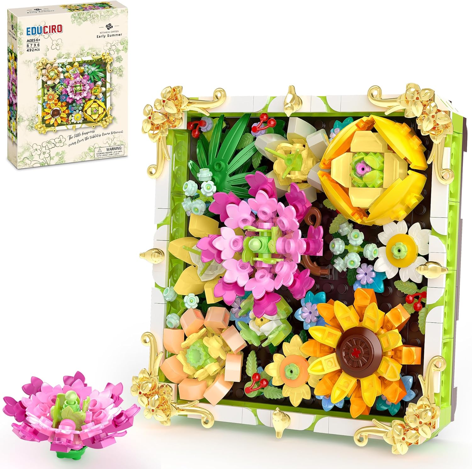 Flowers Frame Toys Building Sets, Gift for Her or Him for Valentines Day Gift, M...