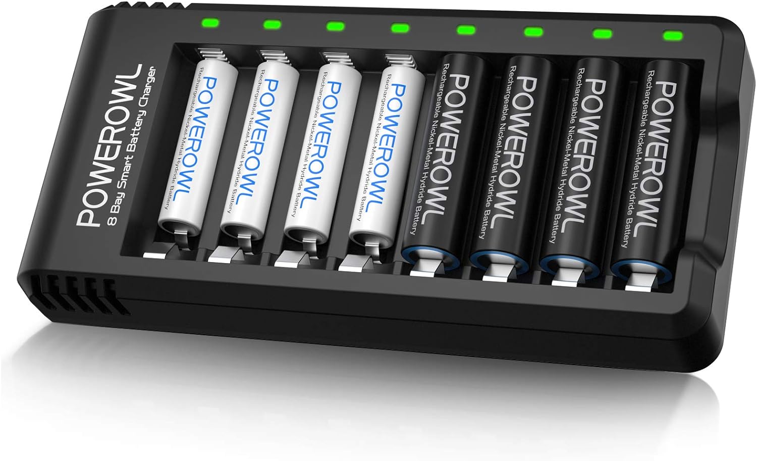 POWEROWL Rechargeable AA and AAA Batteries with Fast Charger, High Capacity NiMH...