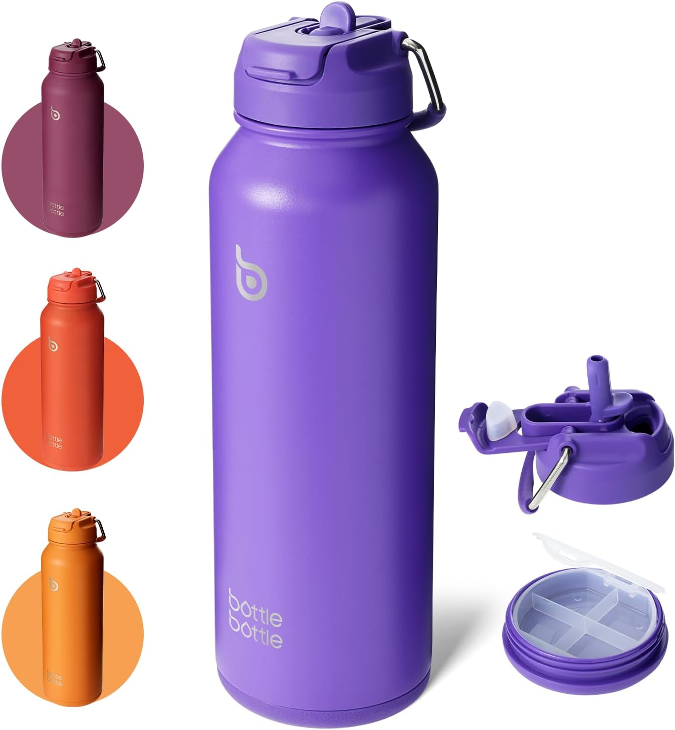 BOTTLE BOTTLE 40 oz sports water bottle stainless steel insulated water bottle w...