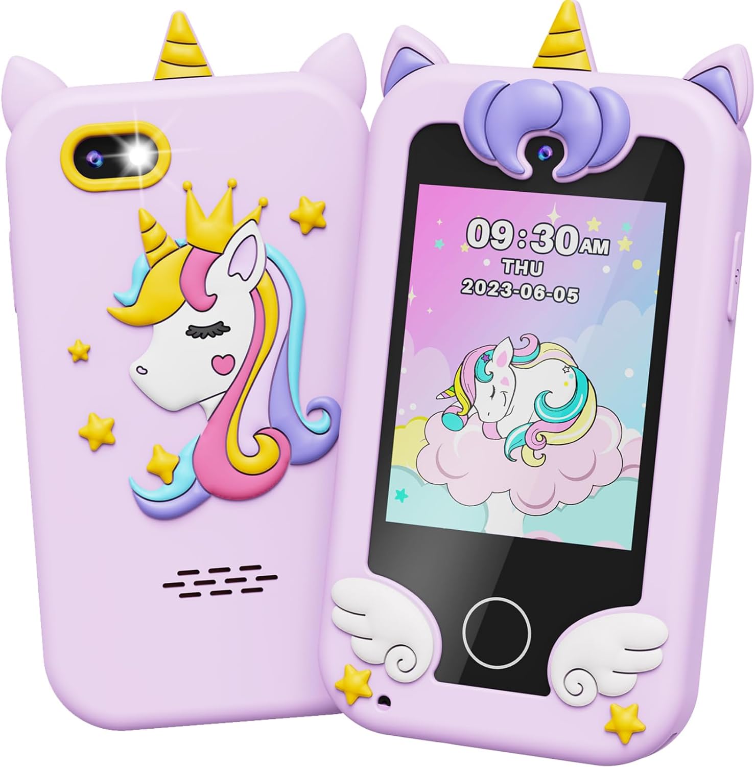 UCIDCI Kids Smart Phone Toys for Girls Ages 3-7 with Dual Camera - Toddler Phone...
