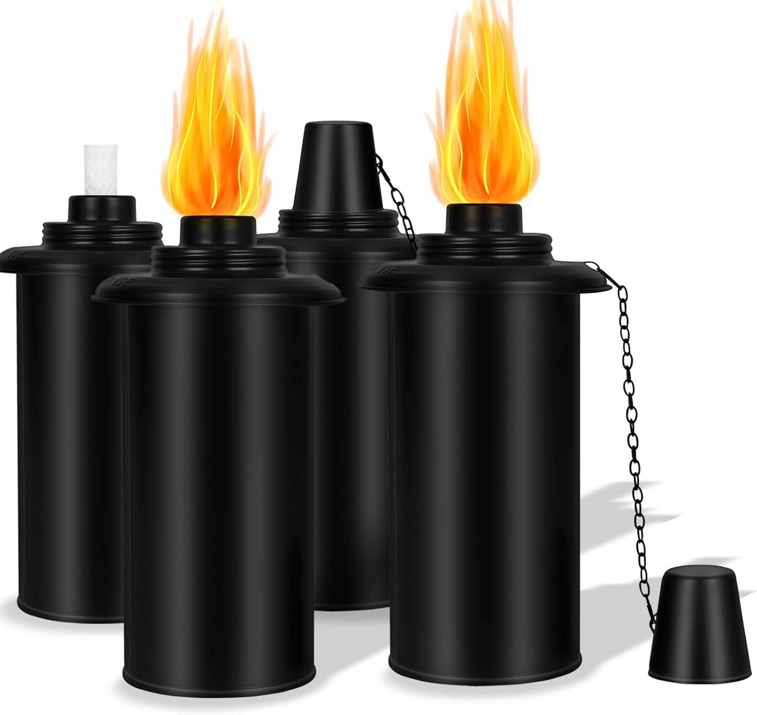 16oz Torch Canisters, 4 Packs Replacement Torch Refillable Canisters with Wicks...