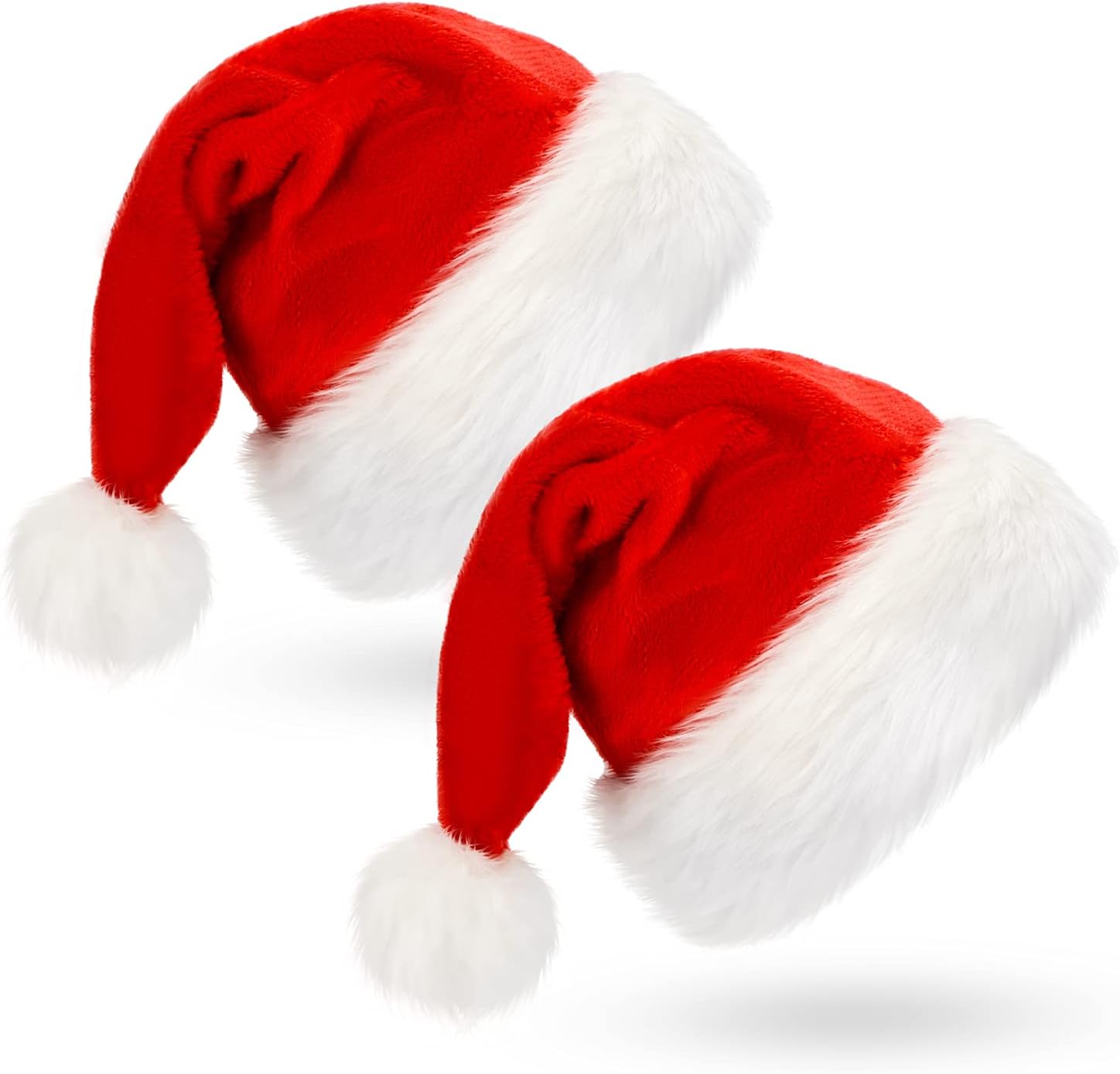 BOSONER Santa Hat: Christmas Hat Adult - Santa Hat for Women and Men - Led Santa...