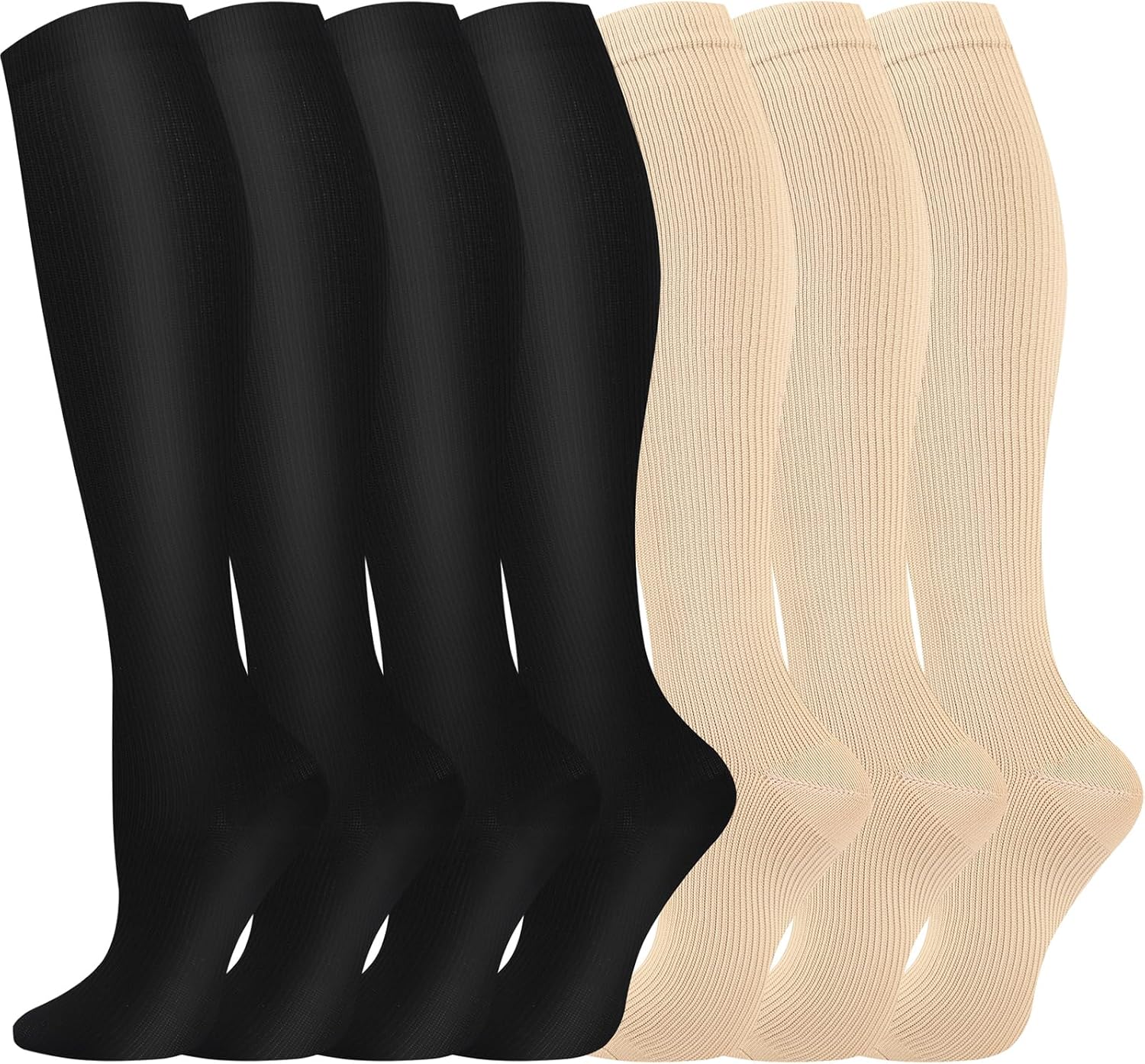 Losvcbcx 7 Pairs Compression Socks for Women & Men 15-20 mmHg is Best Athletic &...