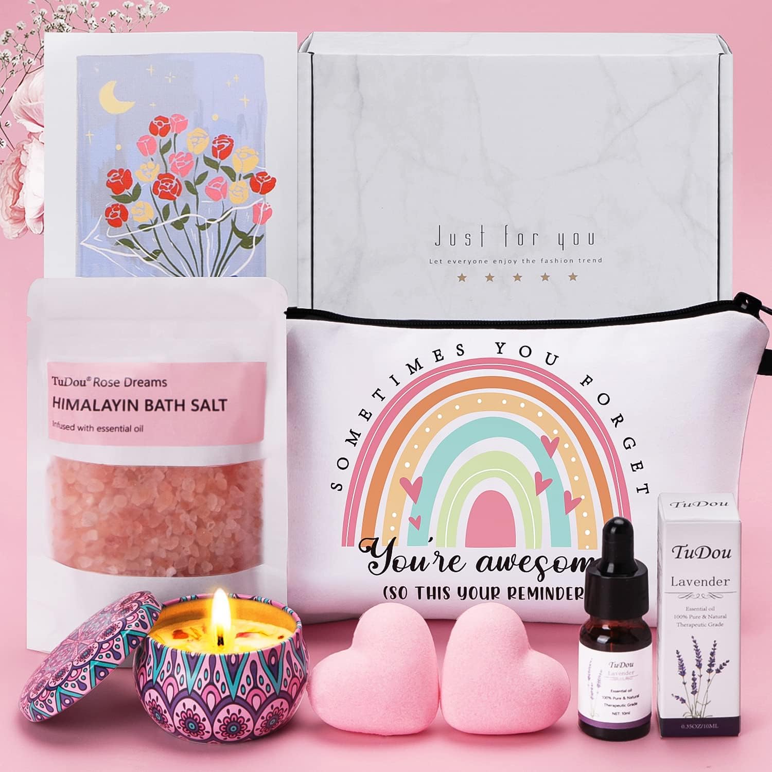 Birthday Christmas Pamper Gifts for Women, Relaxation Self Care Package Birthday...