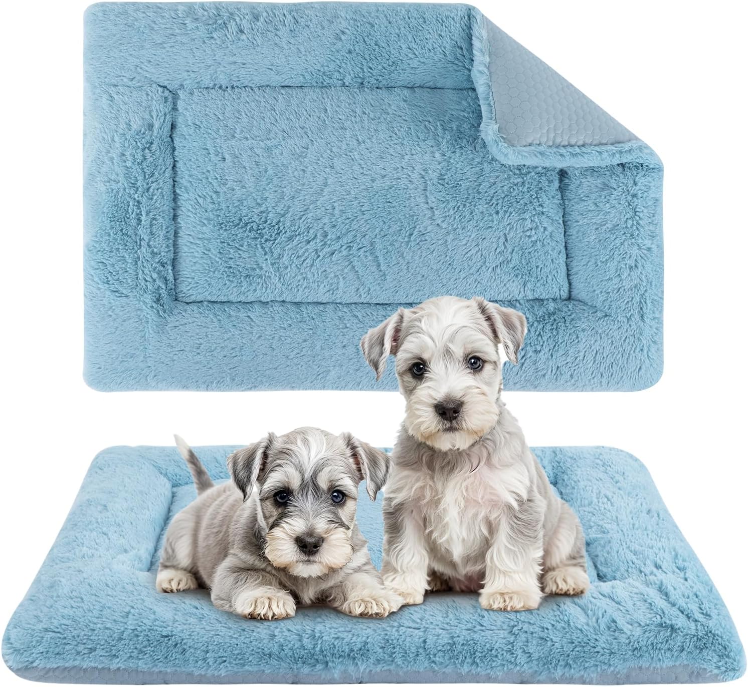 BVAGSS Dog Bed Mat, Dog Crate Pad Reversible,Soft Kennel Pad, Washable Dog Crate...