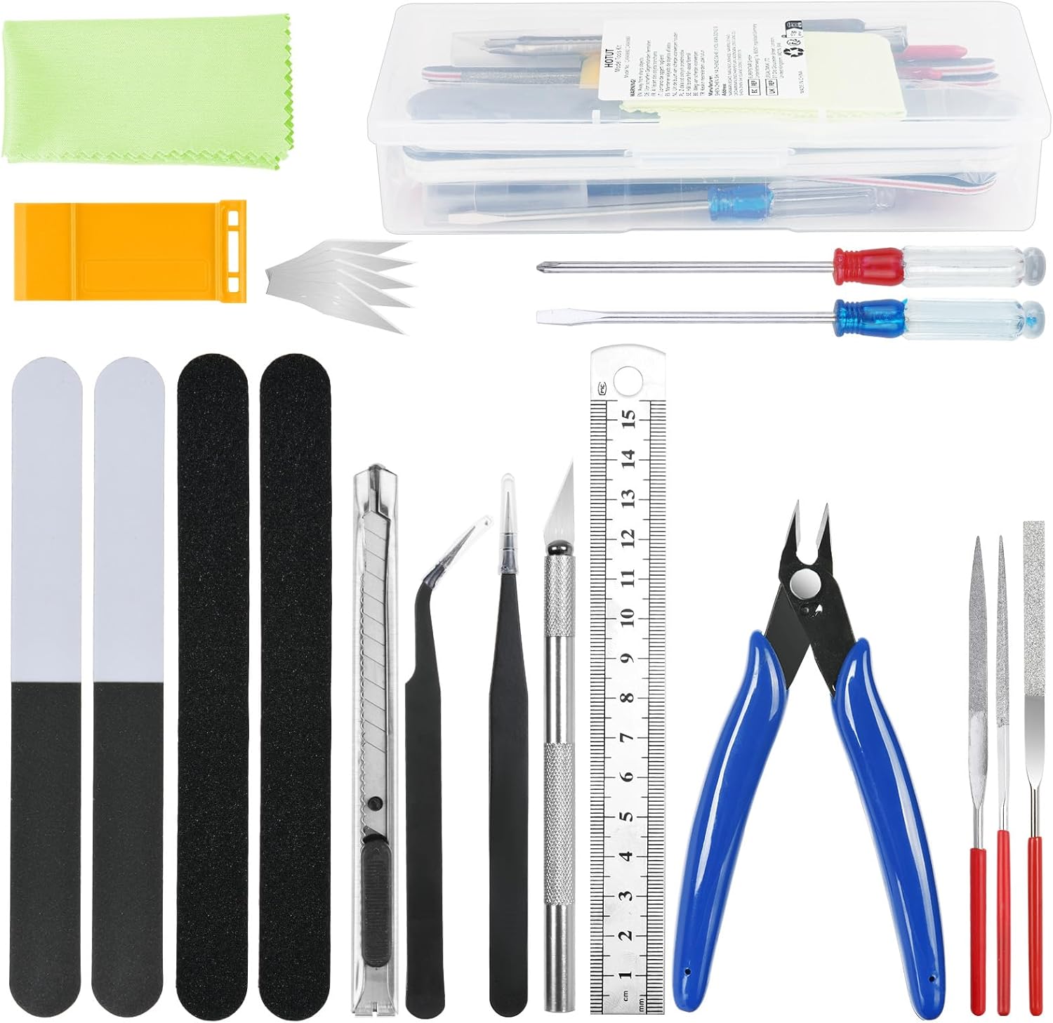 HOTUT 23 Pcs Modeler Basic Tools Craft Set, Hobby Building Tools Kit, Gundam Mod...