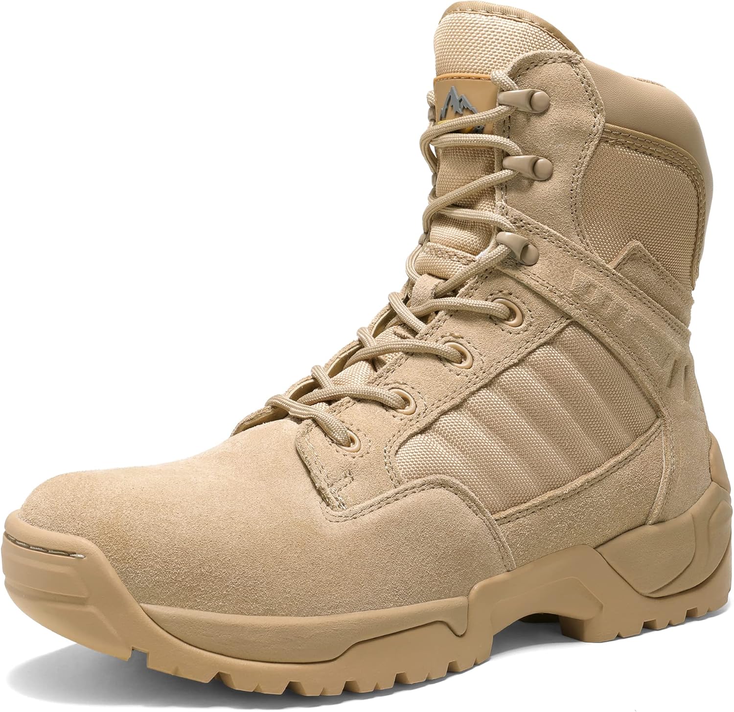 NORTIV 8 Men's Military Tactical Work Boots Side Zipper Leather Motorcycle Comba...