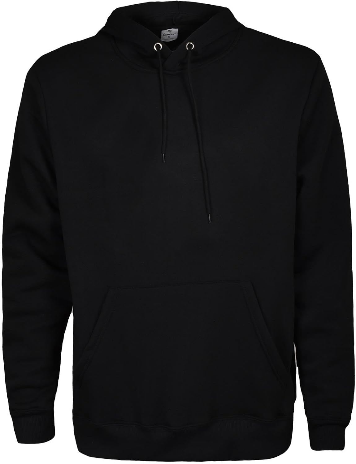 True Face Mens Hoodie Pullover Classic Hooded Fleece Top Plain Ribbed Cuff Long...