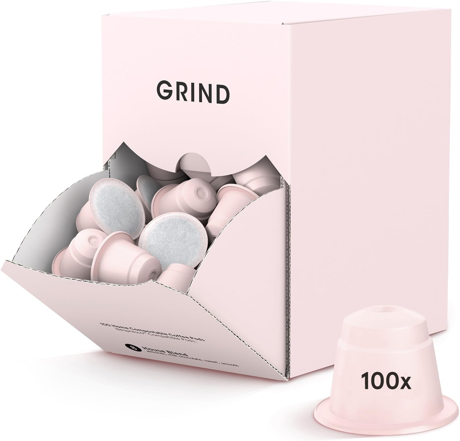 Grind House Blend Coffee Pods – Pack of 100 Coffee Capsules – Nespresso® Origina...