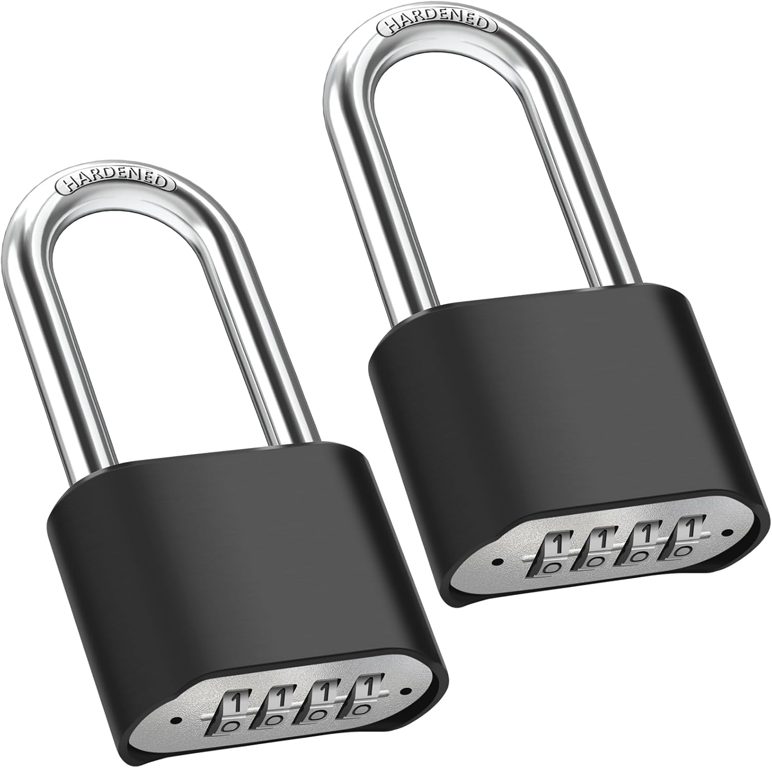 Diyife Heavy Duty Combination Padlocks Outdoor, [Weatherproof] [2 Pack] Long Sha...