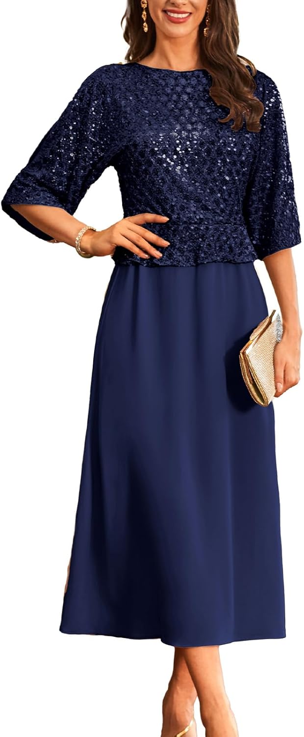GRACE KARIN Sequin Dress for Women 2024 Mother of The Bride Dresses Wedding Gues...
