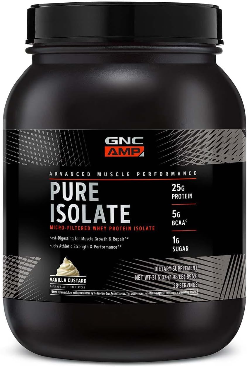 GNC AMP Pure Isolate Protein Powder| 25g Whey Protein Isolate with 5g BCAA | Fue...