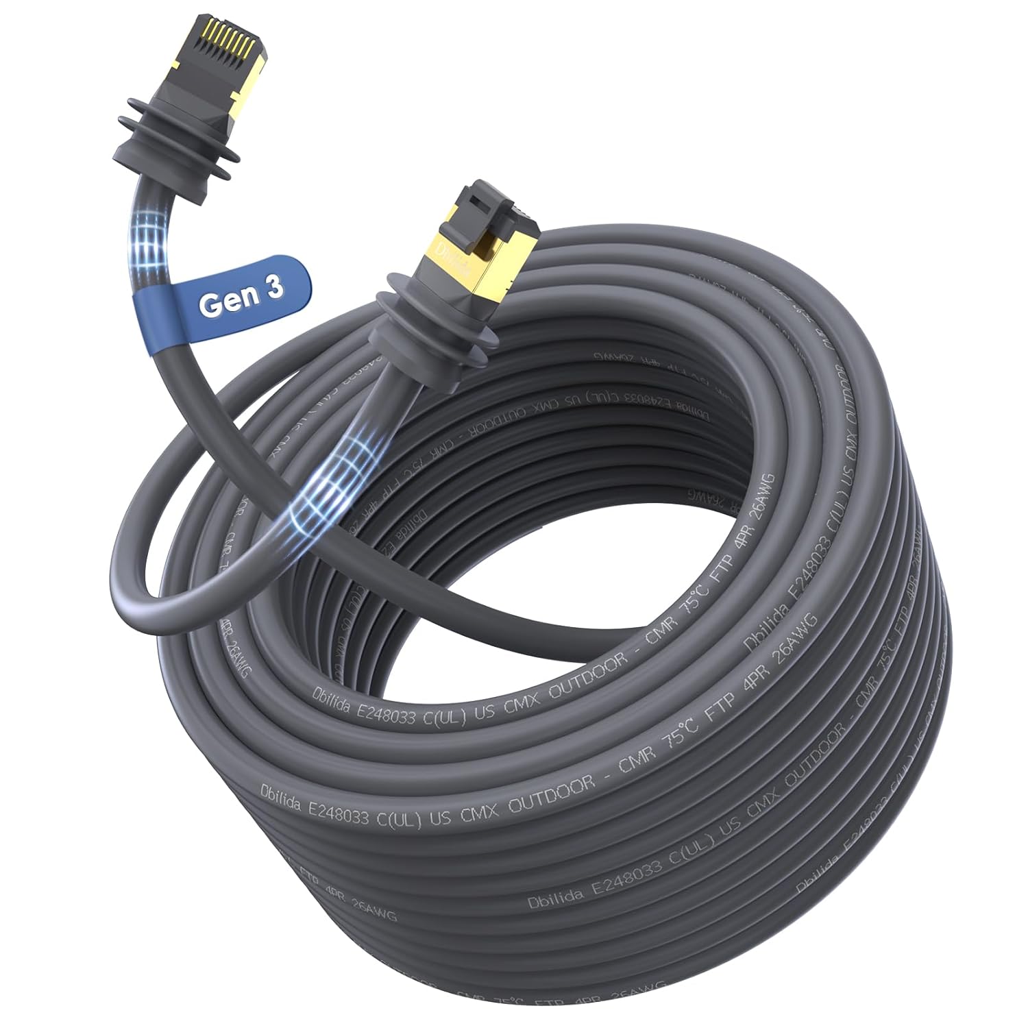 Starlink Cable Gen 3 100 FT, CMX CMR Rated 26AWG Starlink Replacement Cable 2000...
