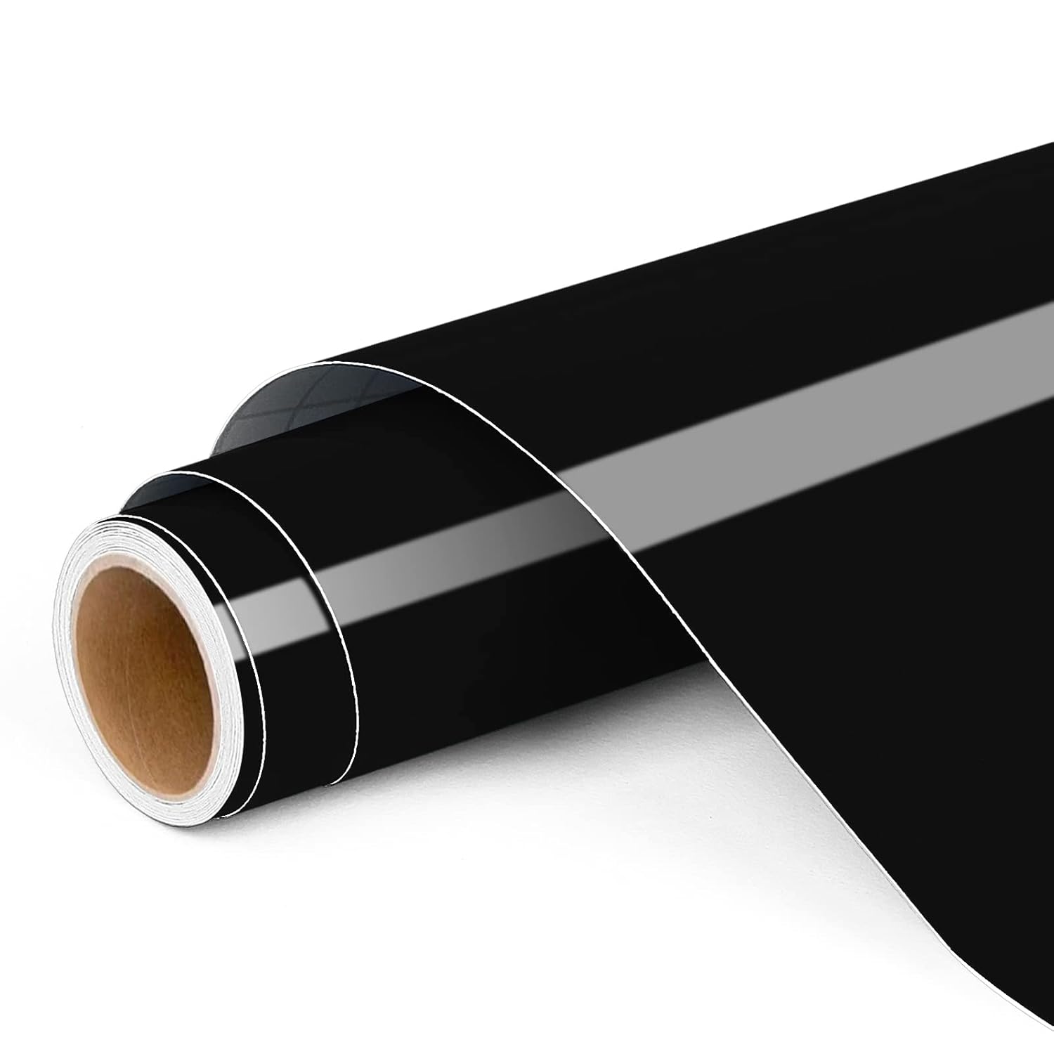 Permanent Vinyl for Cricut, 12"x4ft Black Self Adhesive Vinyl Roll for Cricut an...