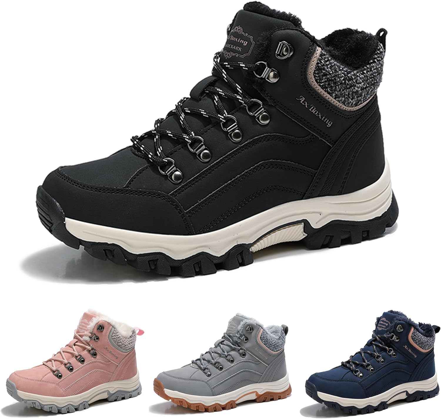 ARRIGO BELLO Womens Snow Boots Winter Boots Warm Ankle Fully Fur Lined Anti-Slip...