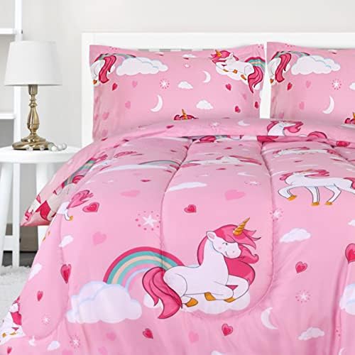 Utopia Bedding All Season Unicorn Comforter Set with 2 Pillow Cases, 3 Piece Sof...