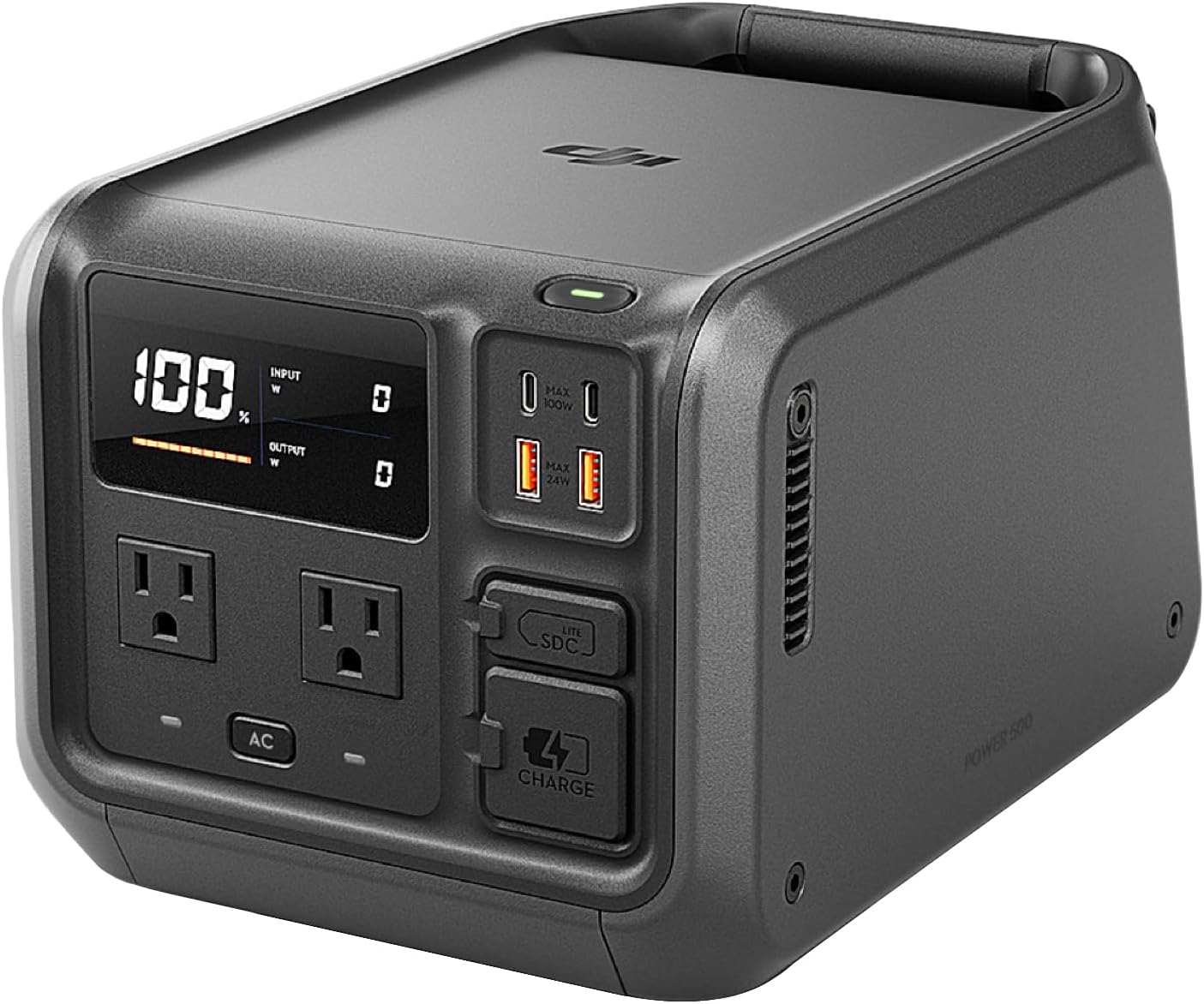 DJI Power 500 Portable Power Station, 512Wh LFP (LiFePO4) Battery, 70-Minute Fas...