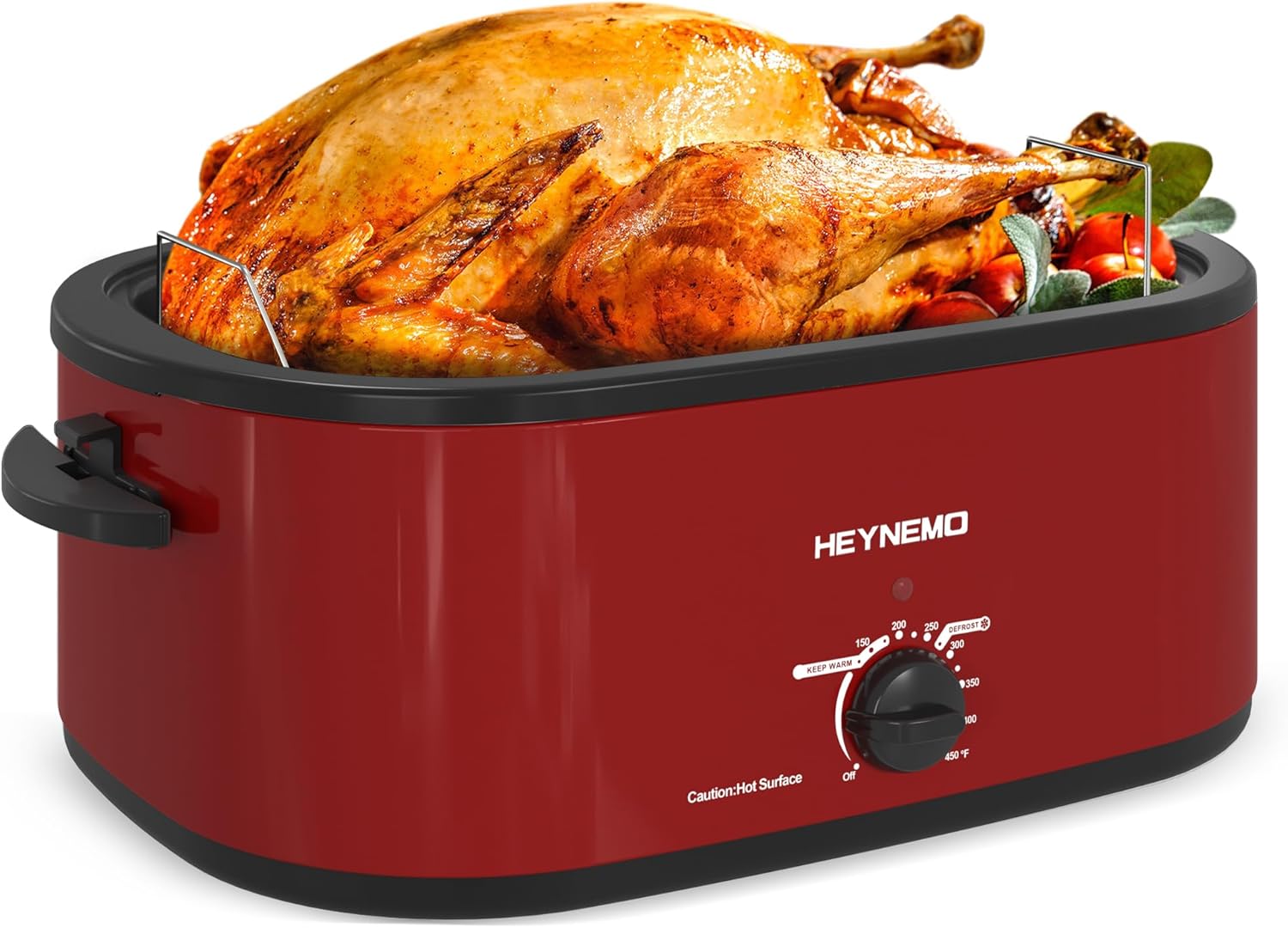 24 Quart Electric Roaster Oven with Visible & Self-Basting Lid, Large Turkey Roa...