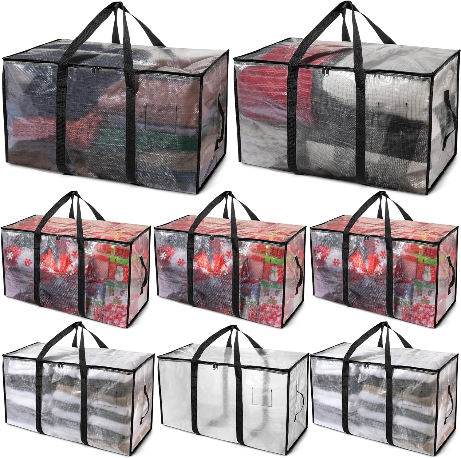 ClearSpace Heavy Duty Moving Bags or Storage Bags – Clear Storage Bins with Lids...
