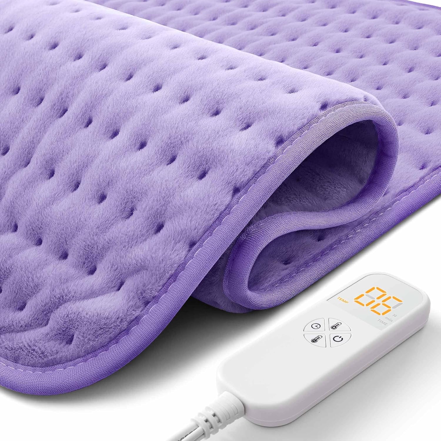 Ultra-Wide Microplush Heating Pad - 20"x24" Electric Heating Pad for Back, Neck,...