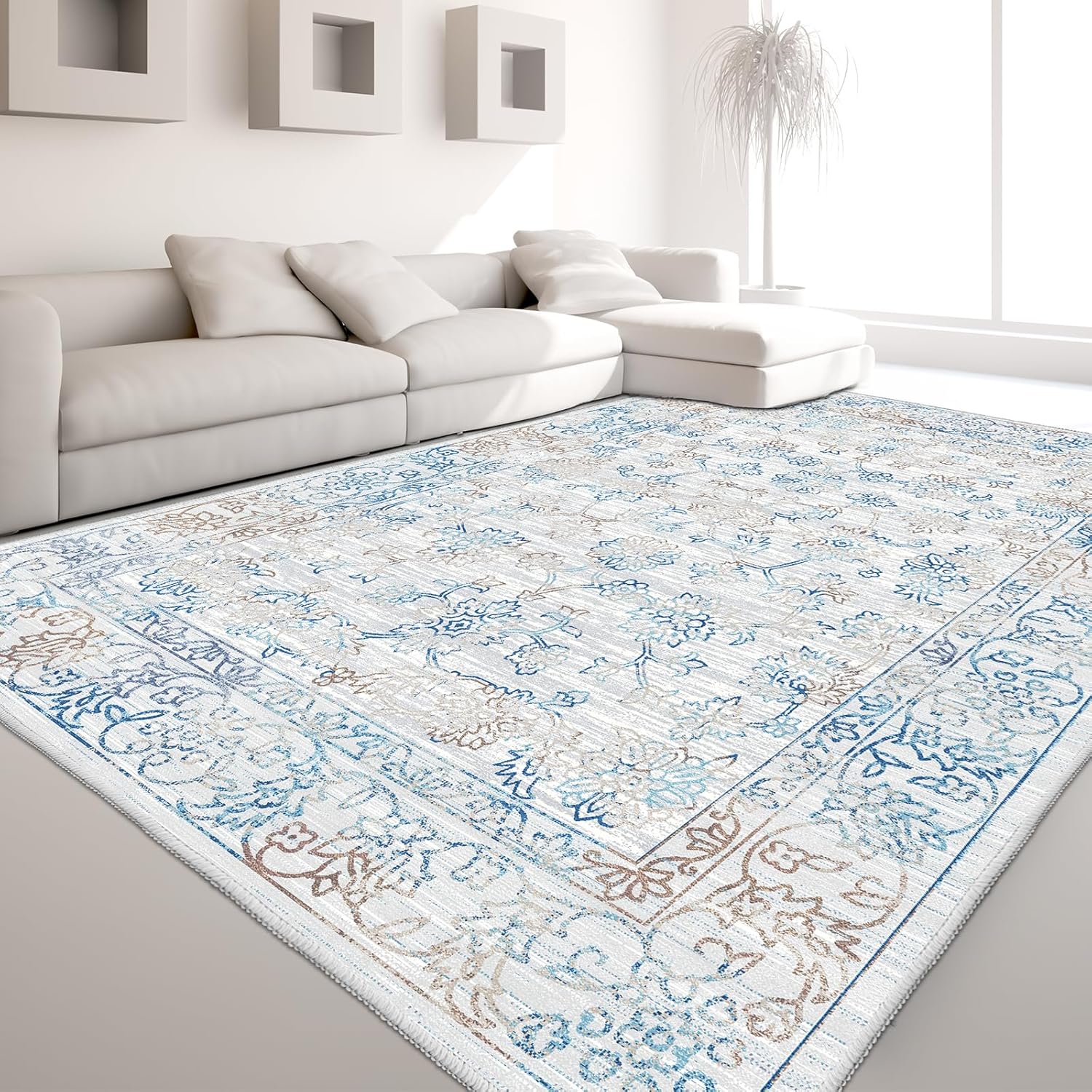 Vamcheer Vintage Area Rugs for Living Room - Traditional Extra Large Washable So...