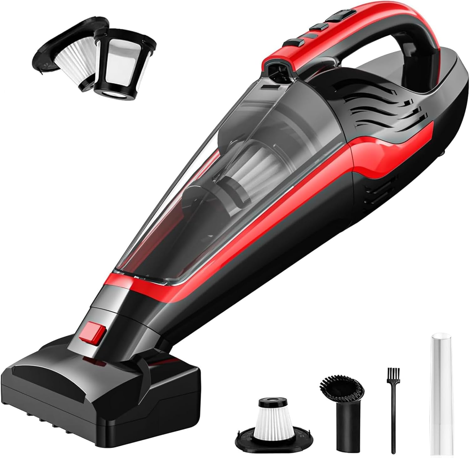 Pet Hair Handheld Vacuum, Car Vacuum Portable Cordless with Reusable Filter and...
