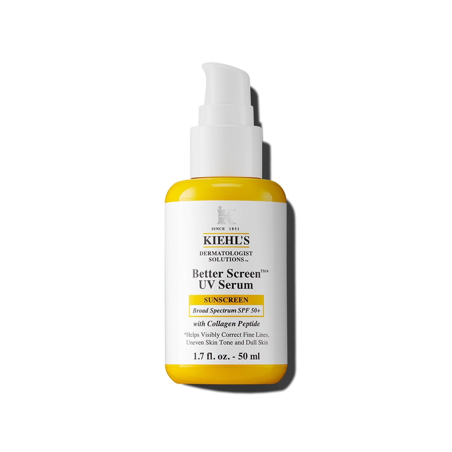 Kiehl's Better Screen UV Serum SPF 50+, Invisible Facial Sunscreen with Collagen...
