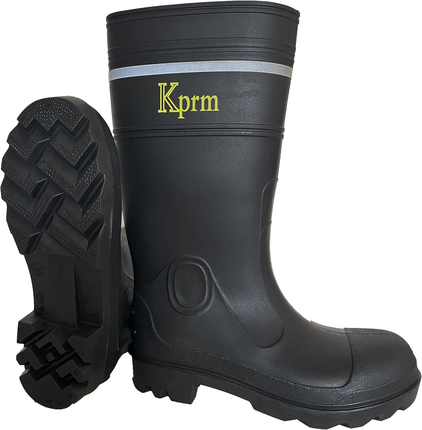 Men's Steel Toe Rain Boots PVC Rubber Boots Waterproof Fishing Boot Outdoor Non-...