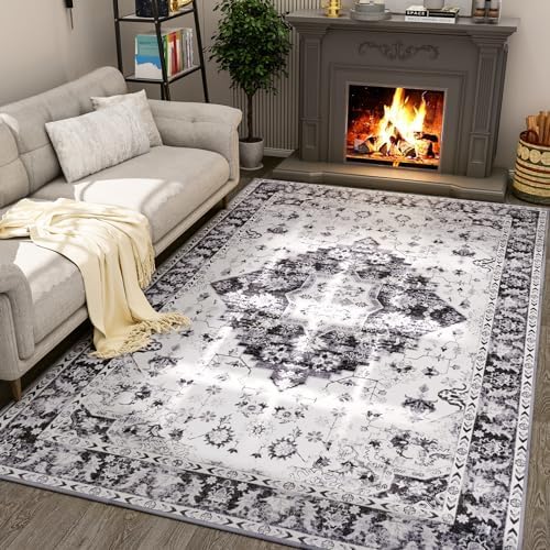LOCHAS Super Soft Area Rug, Washable Living Room Rug, Non Slip Rug for Bedroom L...