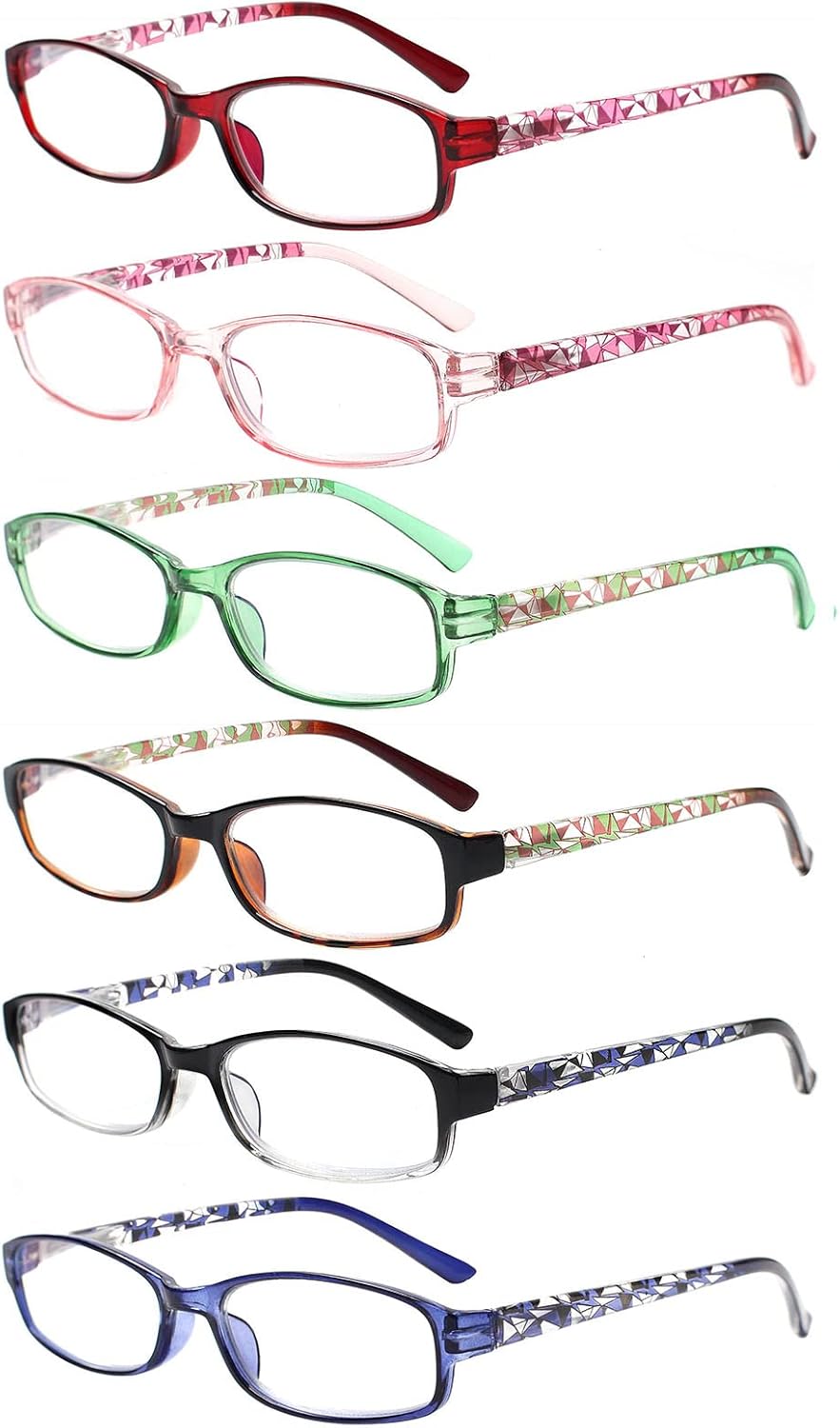 Kerecsen 6 Pack Reading Glasses for Women Men Blue Light Blocking With Spring Hi...