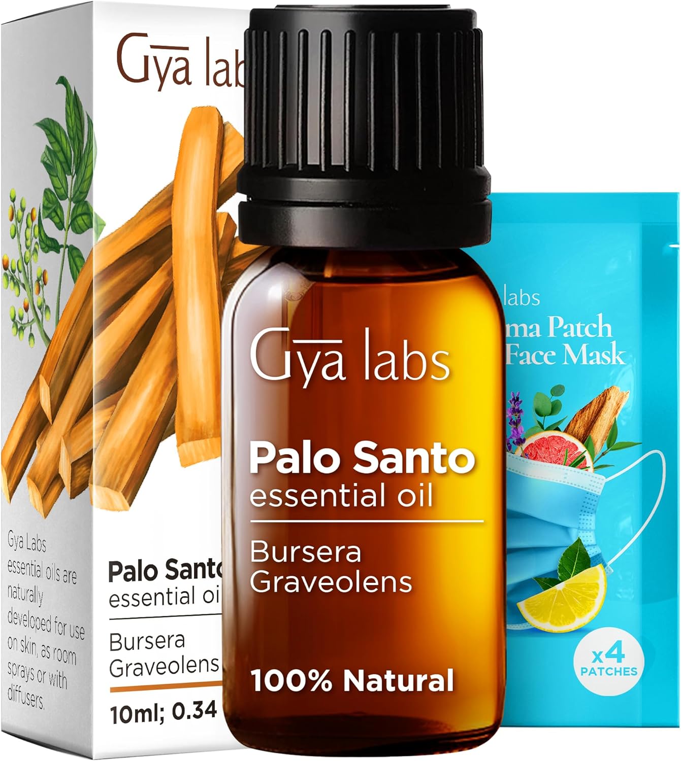 Gya Labs Palo Santo Essential Oil for Diffuser - 100% Natural Palo Santo Oil for...